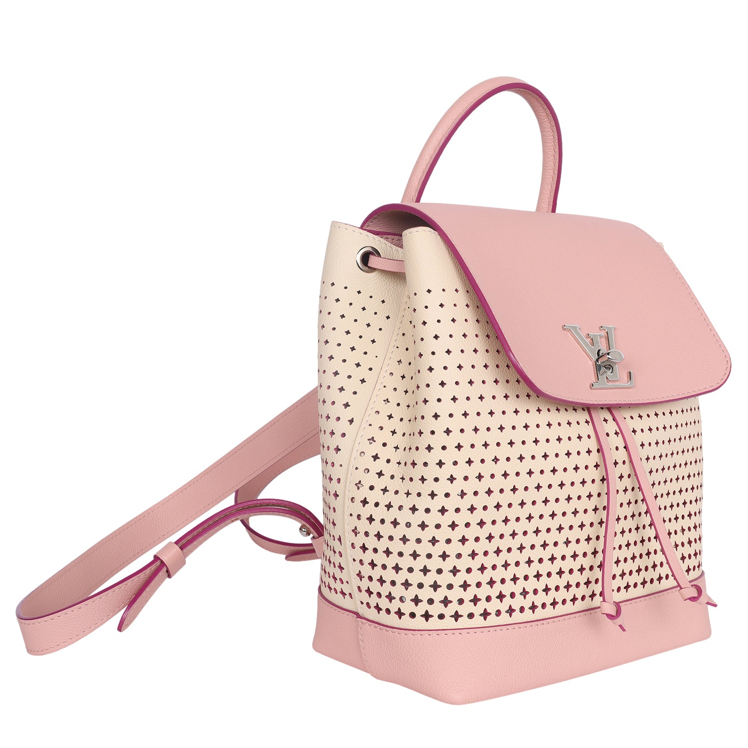 Pink Perforated Leather Lockme Backpack (Authentic Pre-Owned) – The Lady Bag