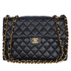 CC Quilted Jumbo Classic Caviar Leather Flap Bag (Authentic Pre-Owned)