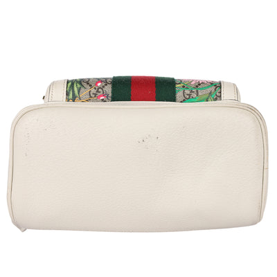 GG Supreme Monogram Flora Web Small Ophidia Day Backpack White