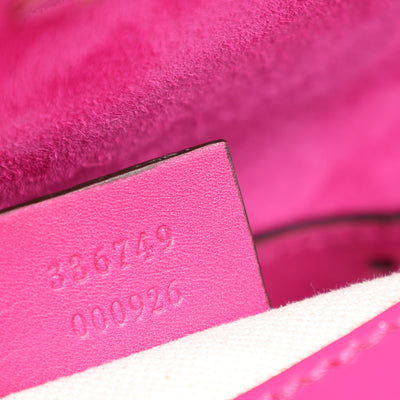 Patent Leather Microguccissima Nice Crossbody Bag Bright Pink