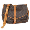 Saumur 35 Monogram Canvas Messenger Bag Brown