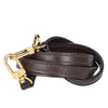 Calfskin Leather Shoulder Strap Ebene Brown