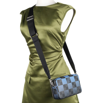 Giant Damier Graphite Alpha Wearable Wallet Navy