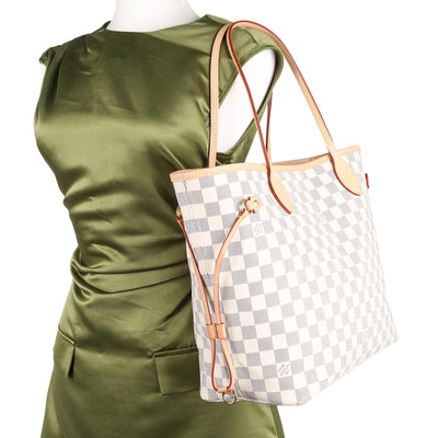 Damier Azur Canvas Neverfull MM Tote