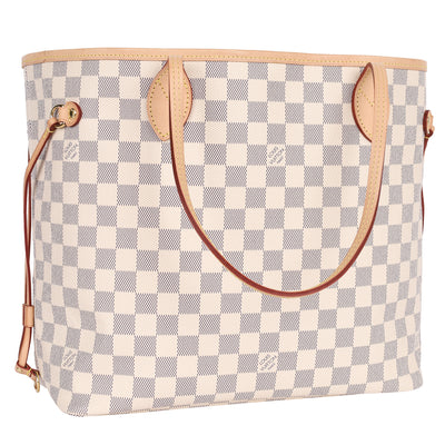 Damier Azur Canvas Neverfull MM Tote