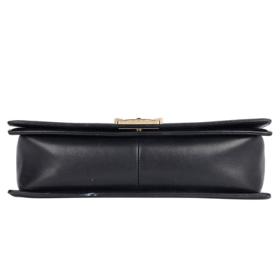 Quilted Large Boy Flap Black