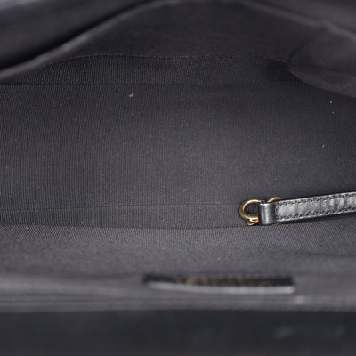 Quilted Large Boy Flap Black