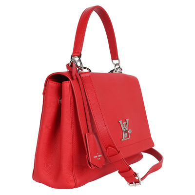 Soft Calfskin Lockme II Top Handle Rubis
