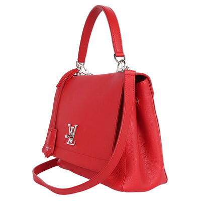 Soft Calfskin Lockme II Top Handle Rubis