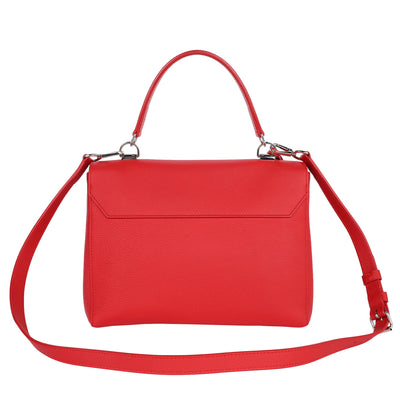 Soft Calfskin Lockme II Top Handle Rubis