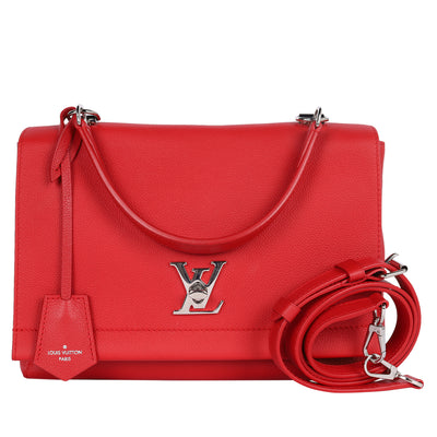 Soft Calfskin Lockme II Top Handle Rubis