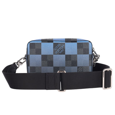 Giant Damier Graphite Alpha Wearable Wallet Navy