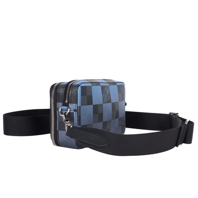 Giant Damier Graphite Alpha Wearable Wallet Navy