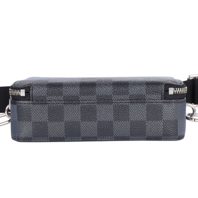 Giant Damier Graphite Alpha Wearable Wallet Navy