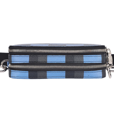 Giant Damier Graphite Alpha Wearable Wallet Navy