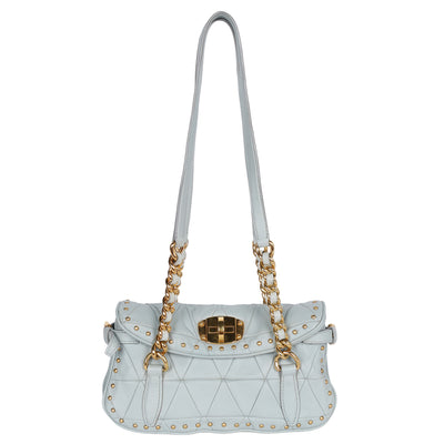 Nappa Quilted Studded Shoulder Bag