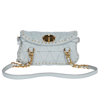 Nappa Quilted Studded Shoulder Bag
