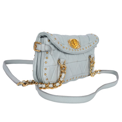Nappa Quilted Studded Shoulder Bag