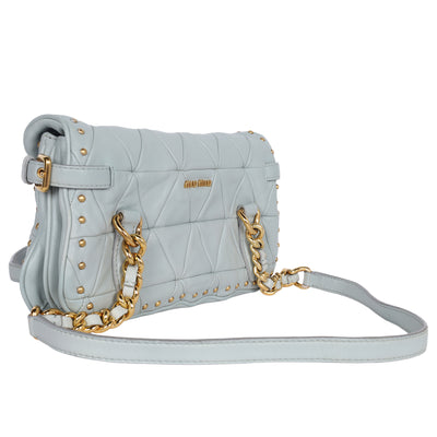Nappa Quilted Studded Shoulder Bag
