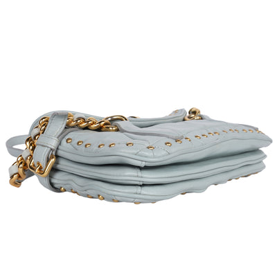 Nappa Quilted Studded Shoulder Bag