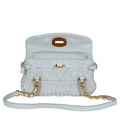 Nappa Quilted Studded Shoulder Bag