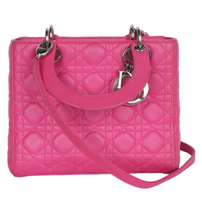 Lady Dior Leather Shoulder Bag