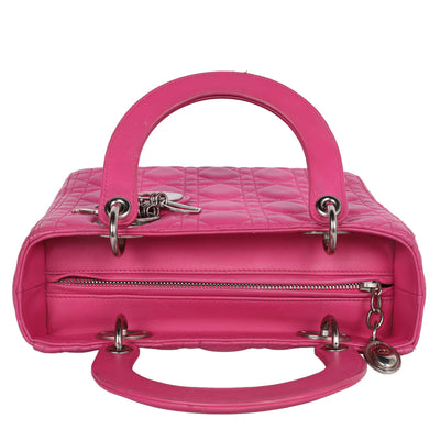 Lady Dior Leather Shoulder Bag