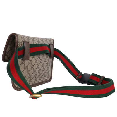 GG Supreme Monogram Neo Vintage Web Belt Bag Brown