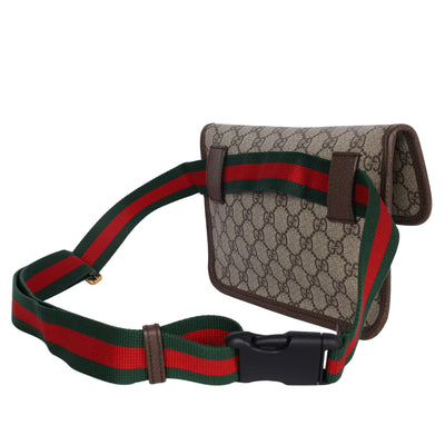 GG Supreme Monogram Neo Vintage Web Belt Bag Brown