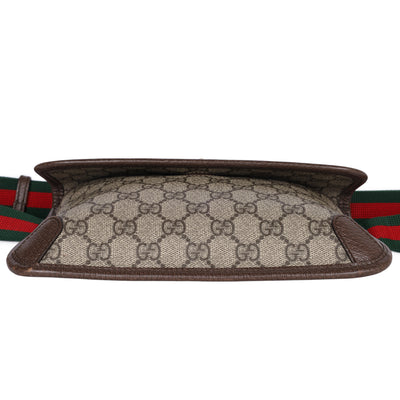 GG Supreme Monogram Neo Vintage Web Belt Bag Brown