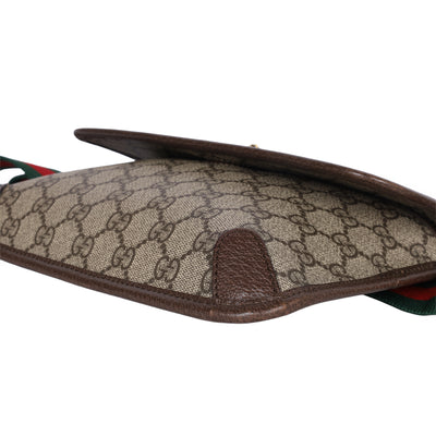 GG Supreme Monogram Neo Vintage Web Belt Bag Brown