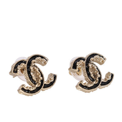 Interlocking CC Enamel Stud Earrings