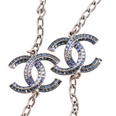 Crystal Baguette CC Double Strand Necklace