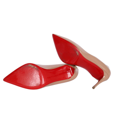 Patent Miss Z 80 Pumps in a nude blush 36.5