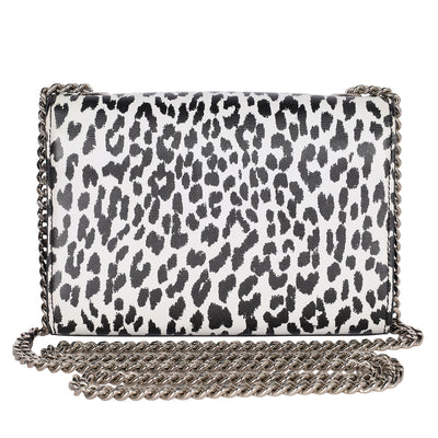 Calfskin Leopard Small Monogram Kate Satchel