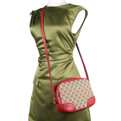 GG Canvas Bree Crossbody Bag Red