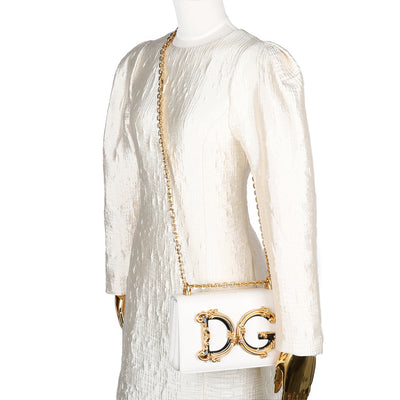 DG Girls Flap Bag Embellished Leather