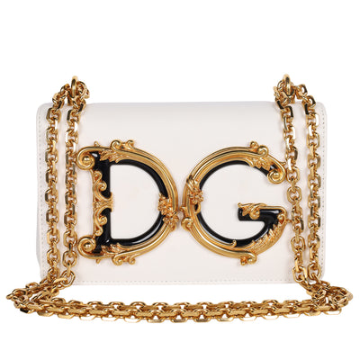DG Girls Flap Bag Embellished Leather