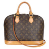 Alma Monogram Canvas Leather Satchel