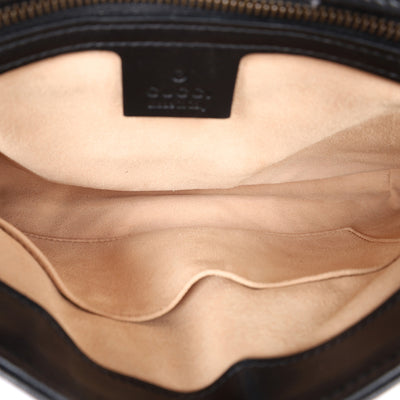 Calfskin Matelasse Large GG Marmont Shoulder Bag Black