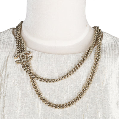 CC Logo Pendant Necklace Metal