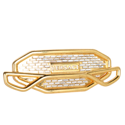 2020 NEW VERSACE GOLD PLATED TWO FINGERS RING Size 9