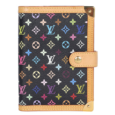 Monogram Multicolor Small Ring Agenda Cover Black