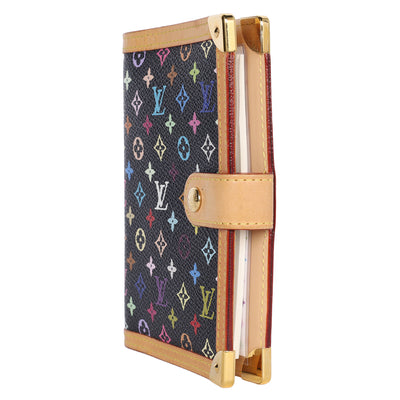 Monogram Multicolor Small Ring Agenda Cover Black