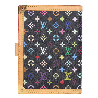 Monogram Multicolor Small Ring Agenda Cover Black