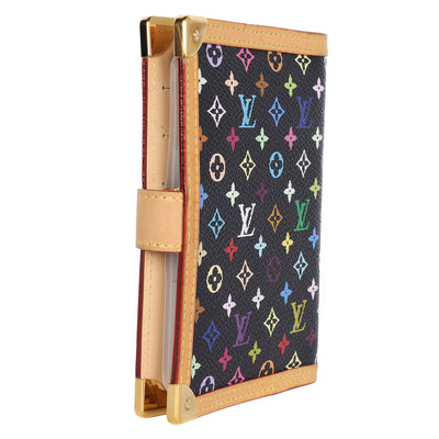 Monogram Multicolor Small Ring Agenda Cover Black