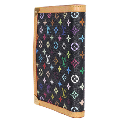Monogram Multicolor Small Ring Agenda Cover Black