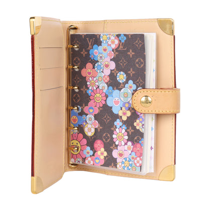 Monogram Multicolor Small Ring Agenda Cover Black