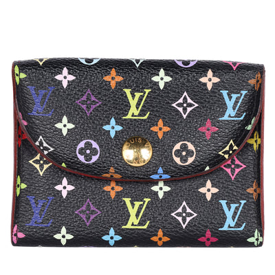 Monogram Multicolor Business Card Holder Wallet