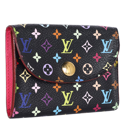 Monogram Multicolor Business Card Holder Wallet